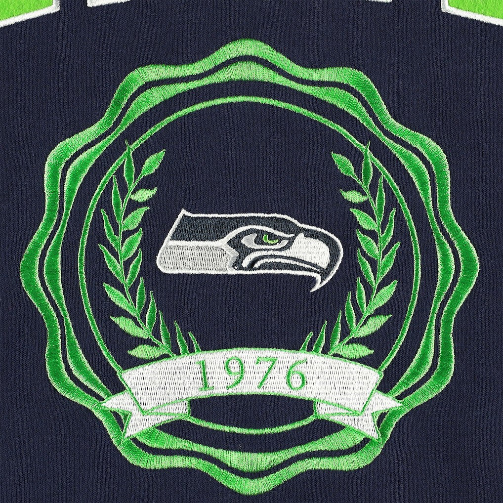 Seattle Seahawks Tommy Hilfiger Women's Becca Drop Shoulder Pullover Hoodie - College Navy outlet