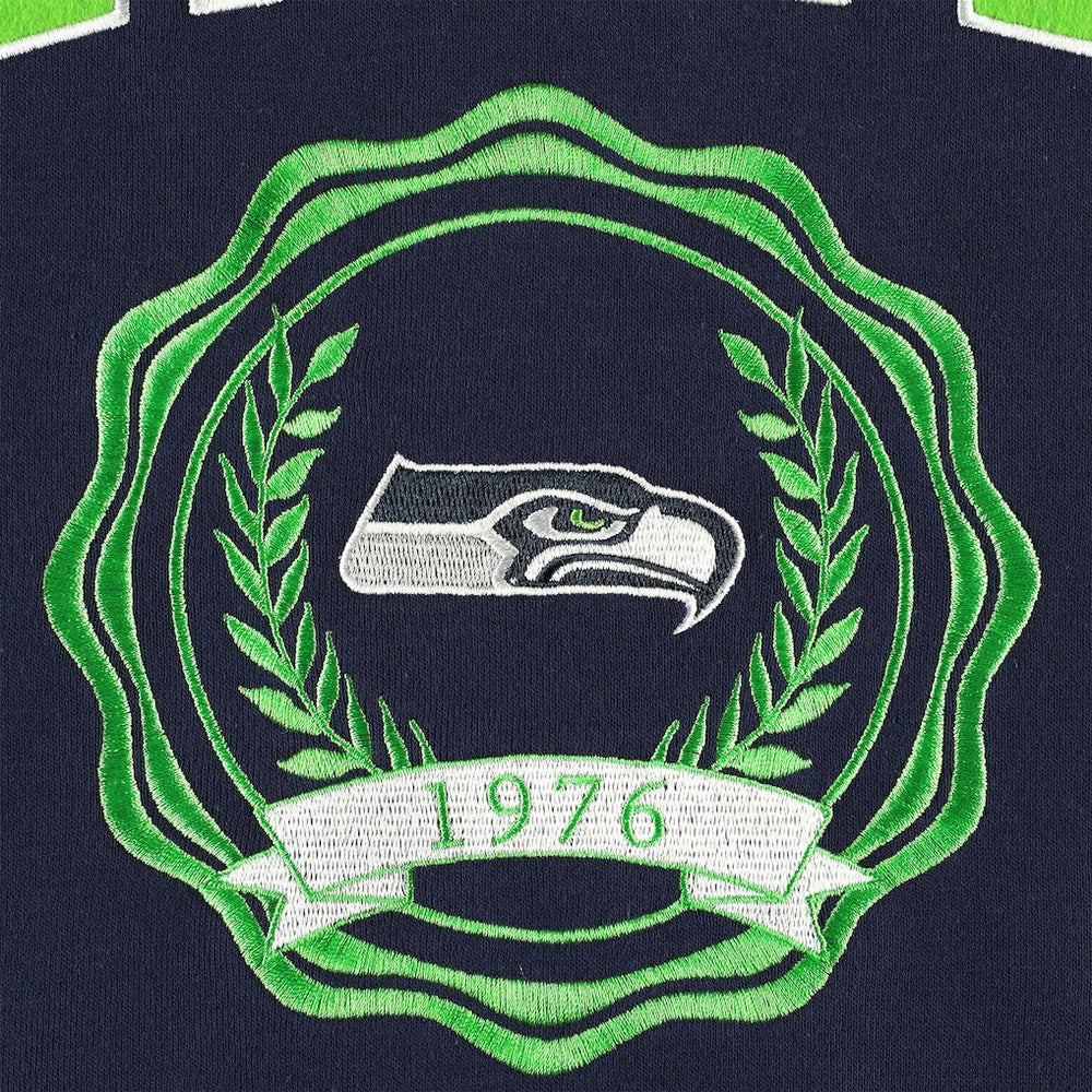 Seattle Seahawks Tommy Hilfiger Women's Becca Drop Shoulder Pullover Hoodie - College Navy outlet