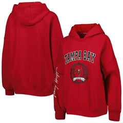 Tampa Bay Buccaneers Tommy Hilfiger Women's Becca Drop Shoulder Pullover Hoodie - Red outlet