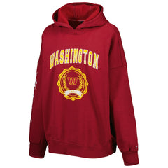 Washington Commanders Tommy Hilfiger Women's Becca Drop Shoulder Pullover Hoodie - Burgundy for sale