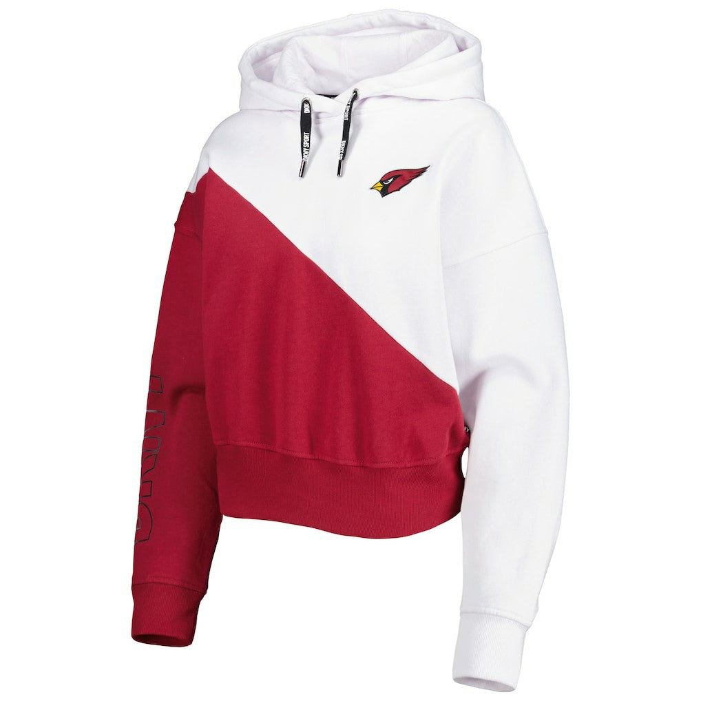 Arizona Cardinals DKNY Sport Women's Bobbi Color Blocked Pullover Hoodie - White/Cardinal discount