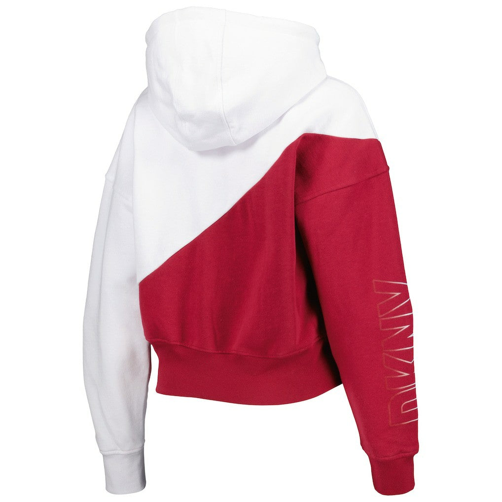 Arizona Cardinals DKNY Sport Women's Bobbi Color Blocked Pullover Hoodie - White/Cardinal discount