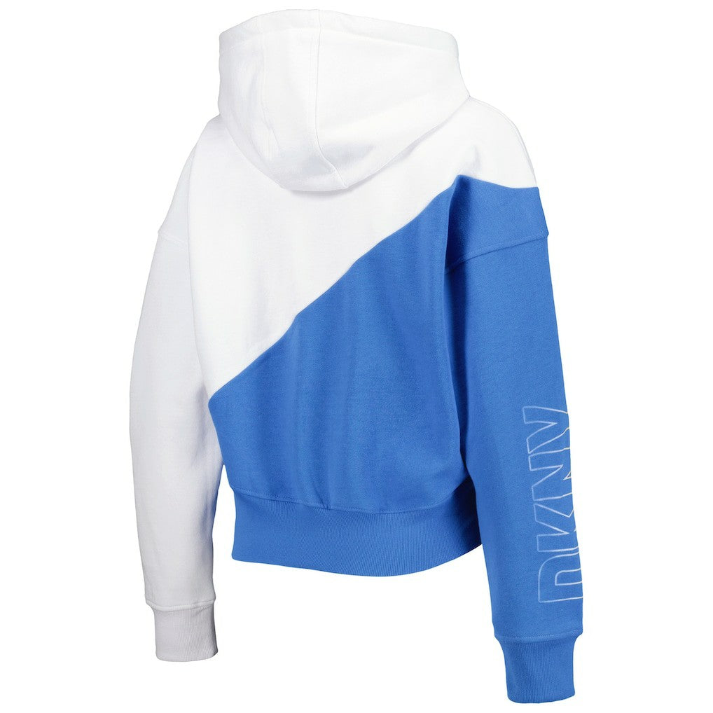 Los Angeles Chargers DKNY Sport Women's Bobbi Color Blocked Pullover Hoodie - White/Powder Blue discount