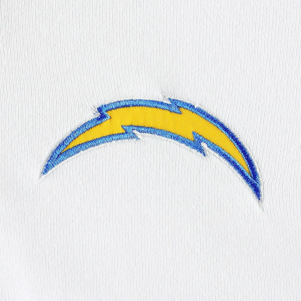 Los Angeles Chargers DKNY Sport Women's Bobbi Color Blocked Pullover Hoodie - White/Powder Blue discount