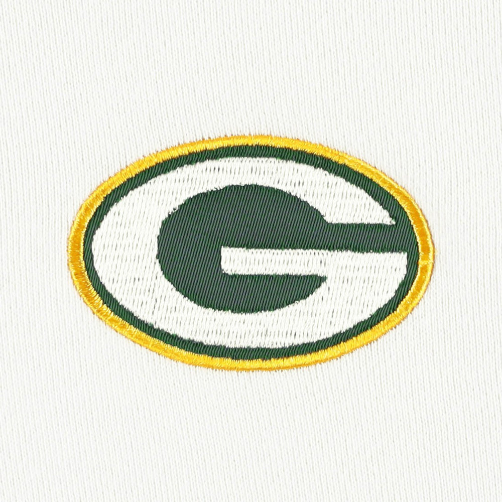 Green Bay Packers DKNY Sport Women's Bobbi Color Blocked Pullover Hoodie - White/Green on sale