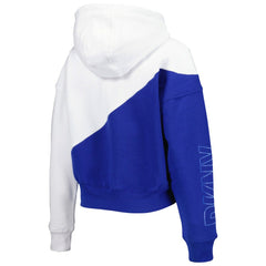 Los Angeles Rams DKNY Sport Women's Bobbi Color Blocked Pullover Hoodie - White/Royal outlet