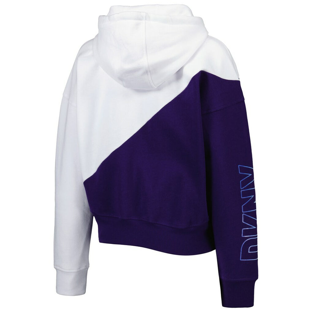 Baltimore Ravens DKNY Sport Women's Bobbi Color Blocked Pullover Hoodie - White/Purple discount