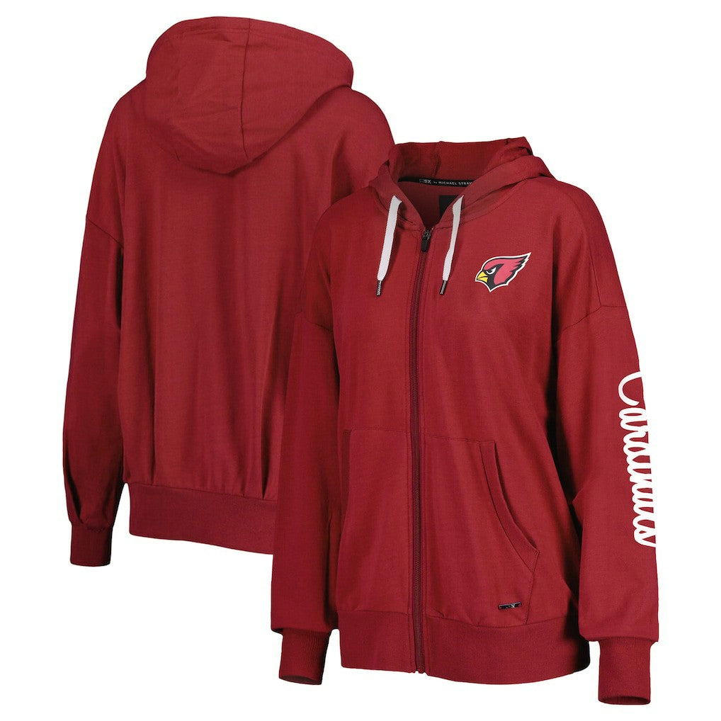 Arizona Cardinals MSX by Michael Strahan Women's Emerson Lightweight Full-Zip Hoodie - Cardinal online