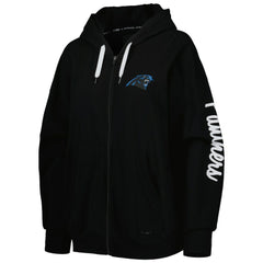 Carolina Panthers MSX by Michael Strahan Women's Emerson Lightweight Full-Zip Hoodie - Black cheap