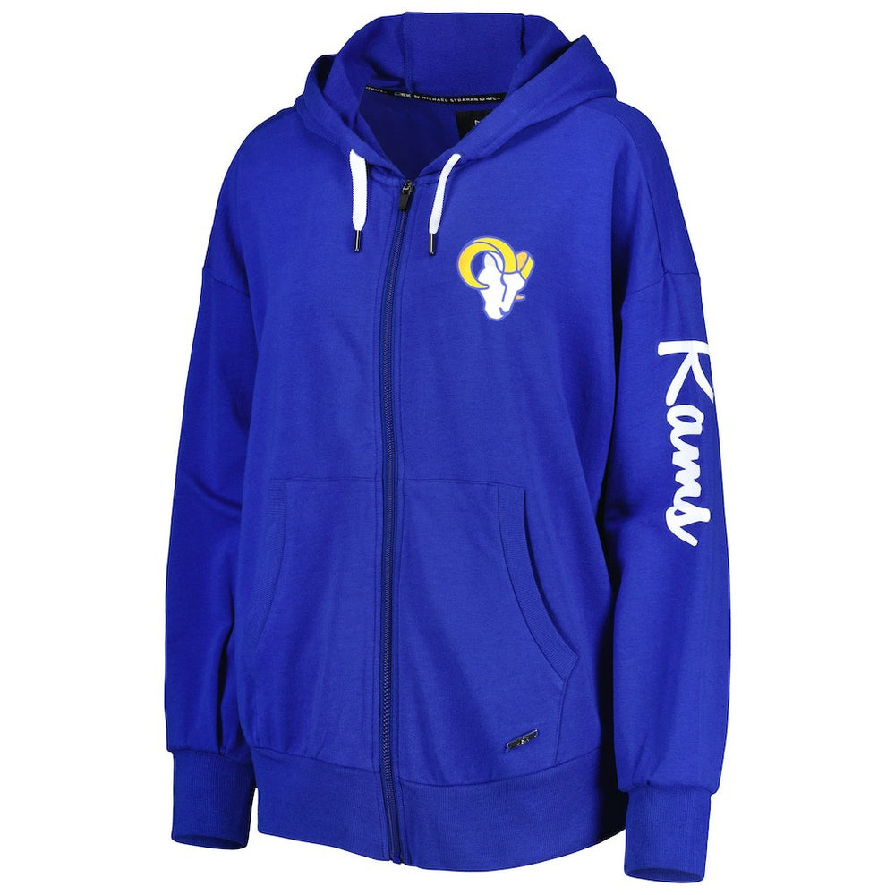 Los Angeles Rams MSX by Michael Strahan Women's Emerson Lightweight Full-Zip Hoodie - Royal for sale