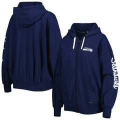 Seattle Seahawks MSX by Michael Strahan Women's Emerson Lightweight Full-Zip Hoodie - College Navy sale