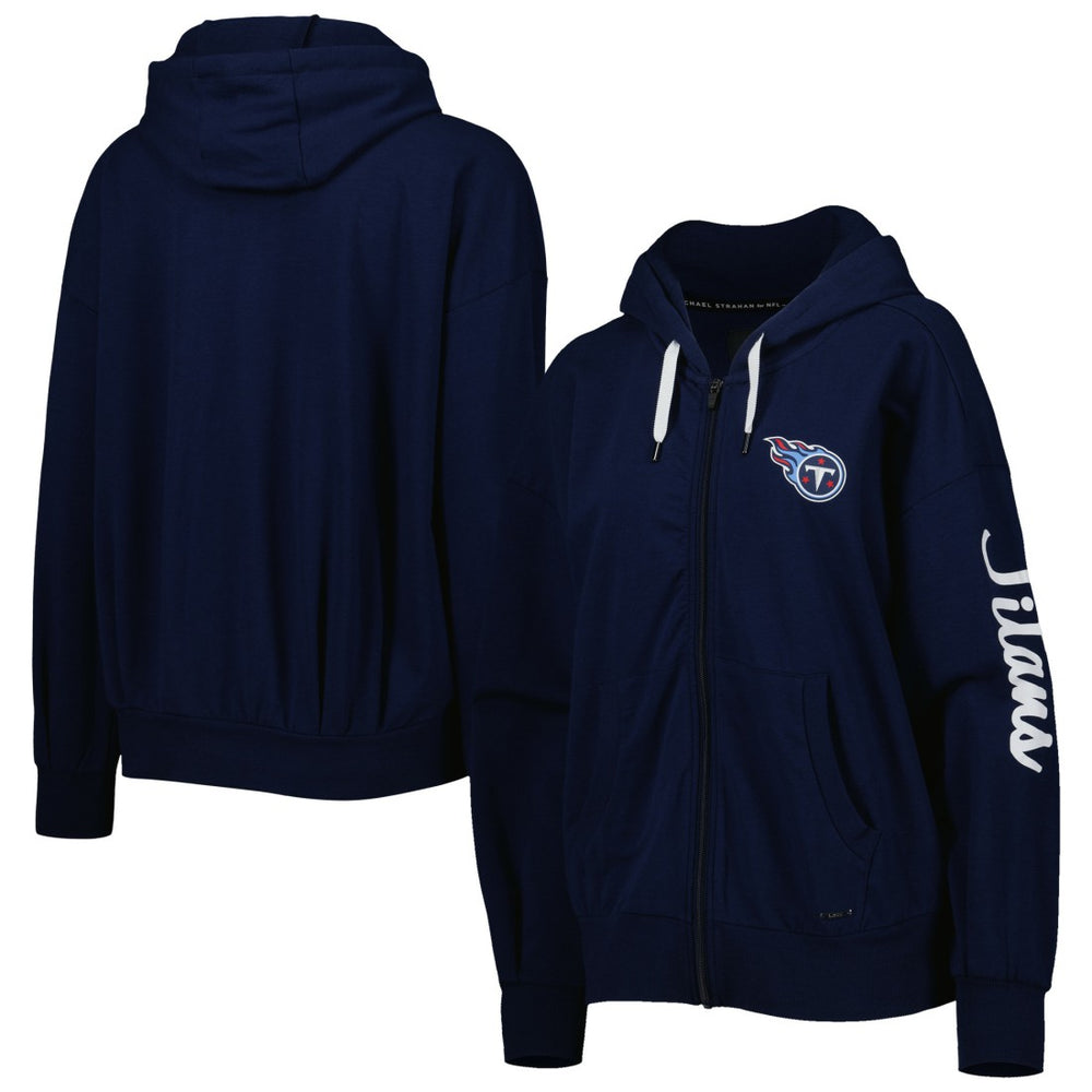 Tennessee Titans MSX by Michael Strahan Women's Emerson Lightweight Full-Zip Hoodie - Navy online