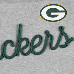Green Bay Packers Touch Women's Outfield Deep V-Back Waist Length Pullover Sweatshirt - Heather Gray/Green on sale