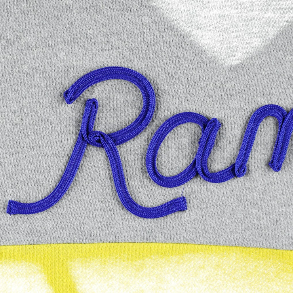 Los Angeles Rams Touch Women's Outfield Deep V-Back Waist Length Pullover Sweatshirt - Heather Gray/Royal discount