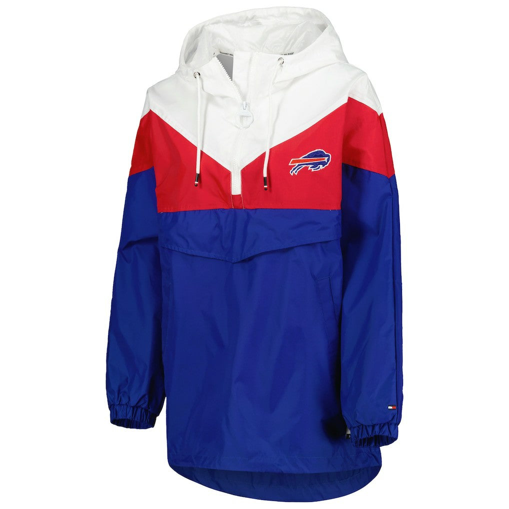 Buffalo Bills Tommy Hilfiger Women's Staci Half-Zip Hoodie Windbreaker Jacket - White/Red outlet
