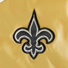 New Orleans Saints Tommy Hilfiger Women's Staci Half-Zip Hoodie Windbreaker Jacket - White/Gold on sale