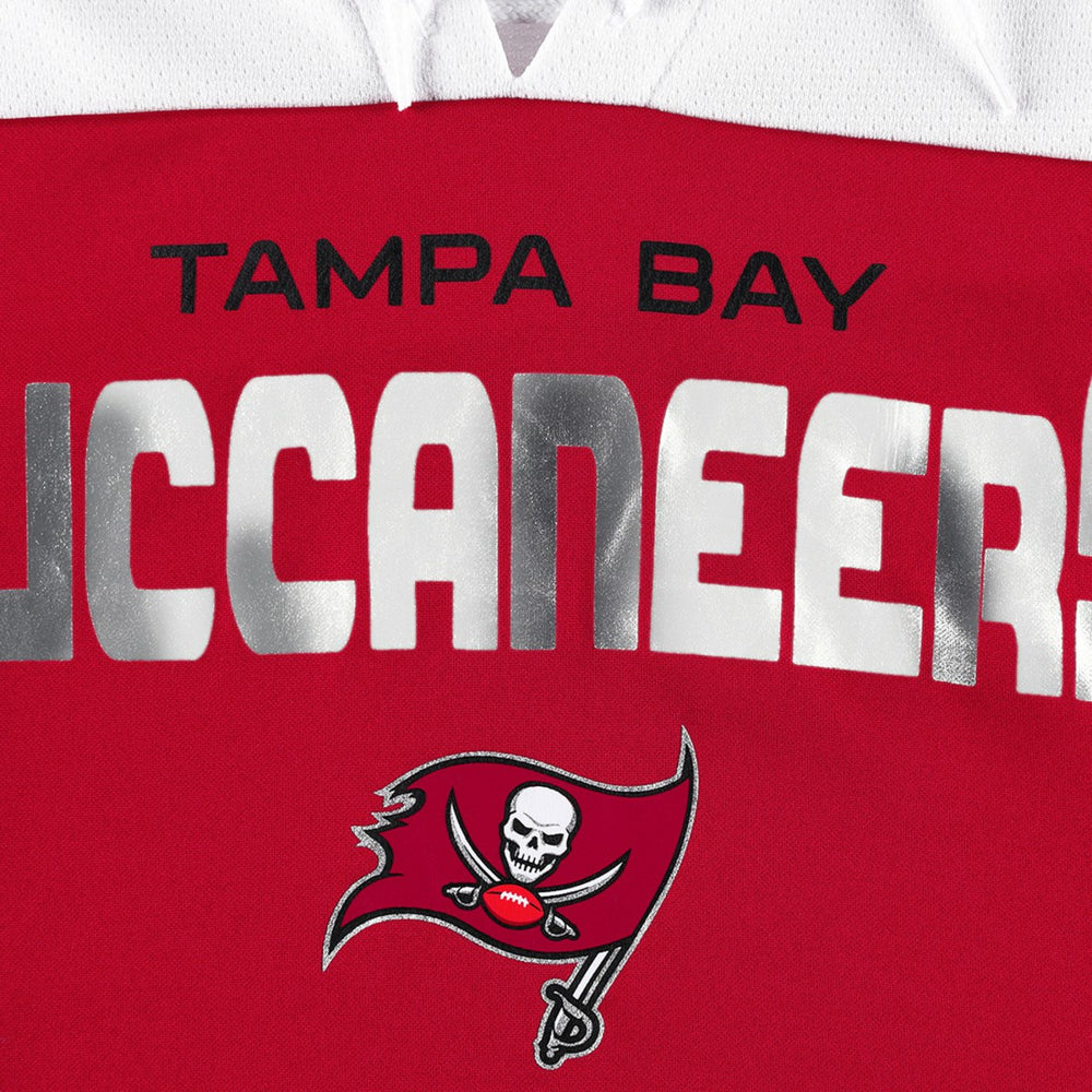 Tampa Bay Buccaneers G-III 4Her by Carl Banks Women's Double Team 3/4-Sleeve Lace-Up T-Shirt - Red/White outlet