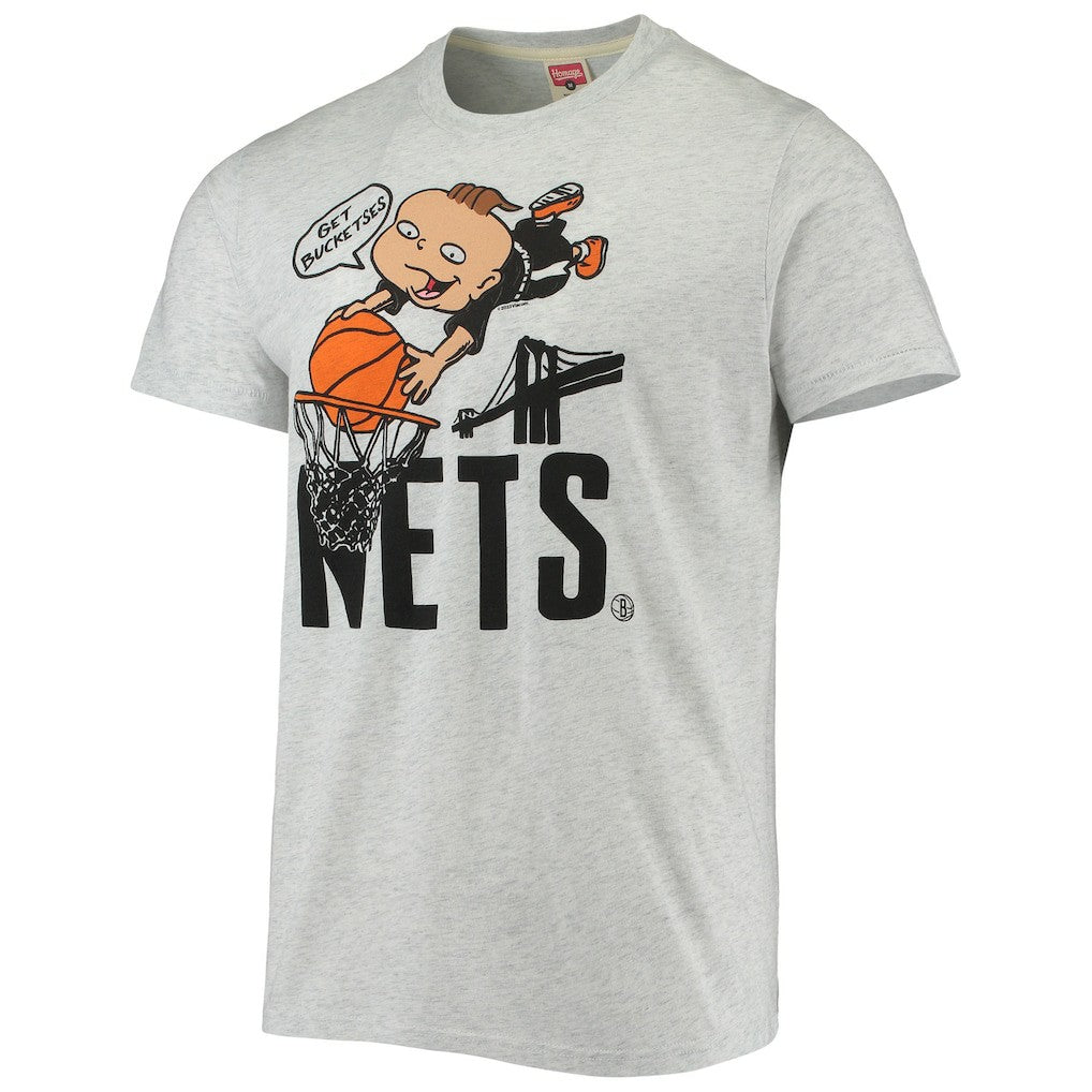 Brooklyn Nets Homage NBA x Rugrats Tri-Blend T-Shirt - Ash shop
