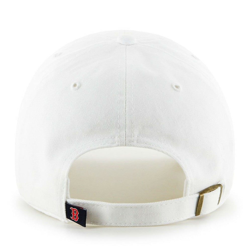 Boston Red Sox Team Logo Clean Up Adjustable Hat White