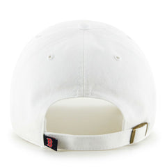 Boston Red Sox Team Logo Clean Up Adjustable Hat White