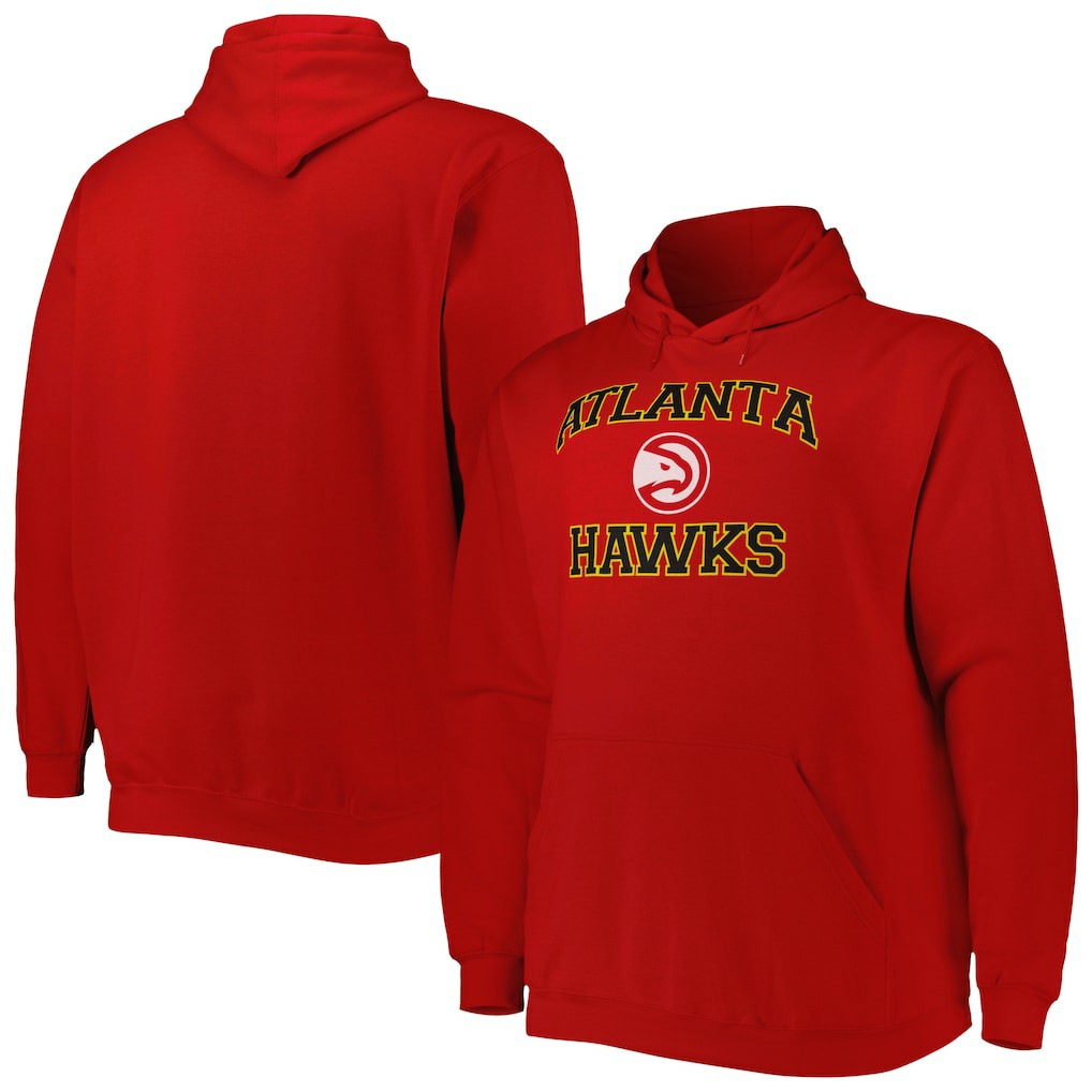 Atlanta Hawks Big & Tall Heart & Soul Pullover Hoodie - Red sale