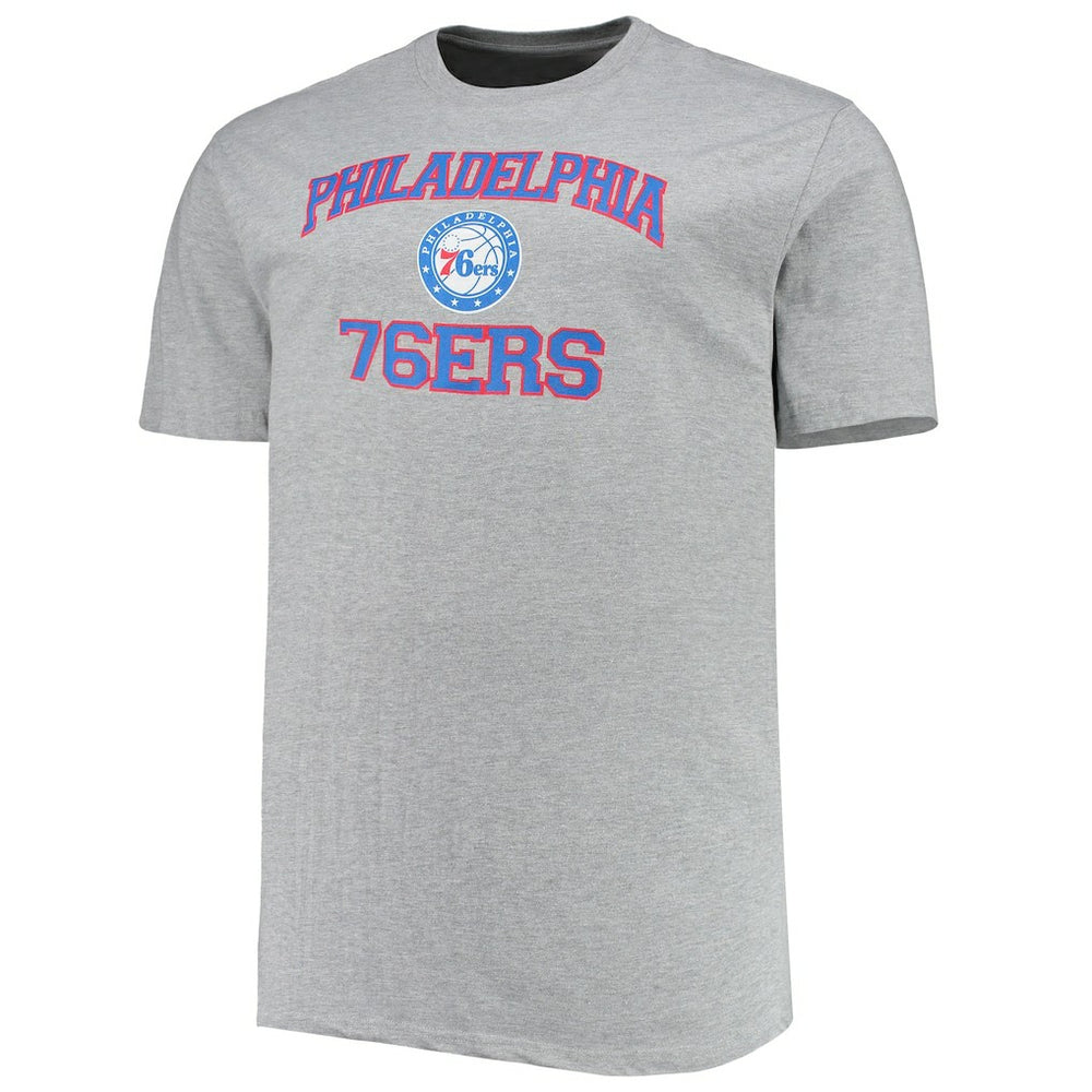 Philadelphia 76ers Big & Tall Heart & Soul T-Shirt - Heathered Gray for sale