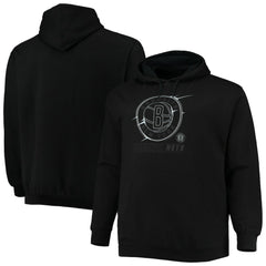 Brooklyn Nets Big & Tall Pop Pullover Hoodie - Black discount