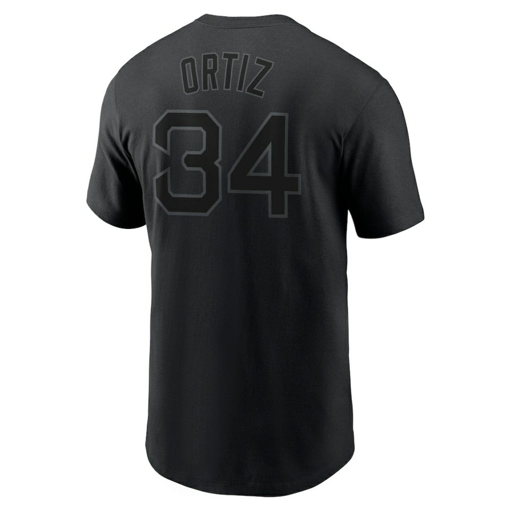 David Ortiz Boston Red Sox Name & Number T-Shirt Black