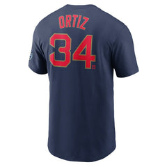 David Ortiz Boston Red Sox Name & Number T-Shirt Navy
