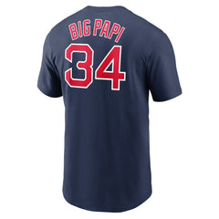 David Ortiz Boston Red Sox Name & Number Wordmark T-Shirt Navy