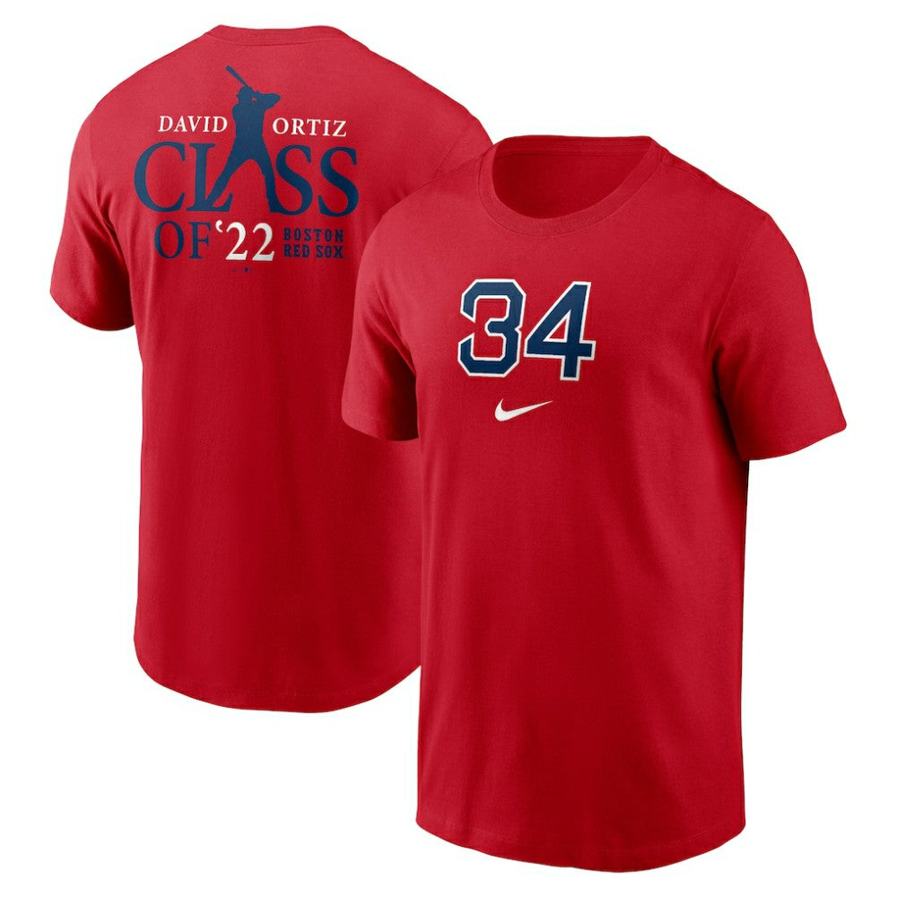 David Ortiz Boston Red Sox 2022 Hall of Fame Essential T-Shirt Red