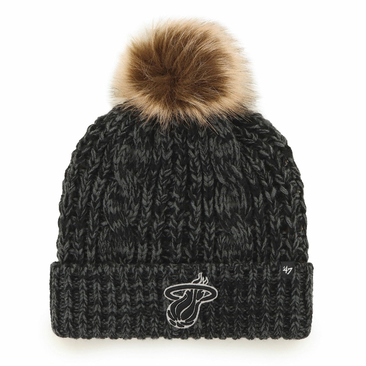 Miami Heat '47 Women's Meeko Cuffed Knit Hat with Pom - Black online