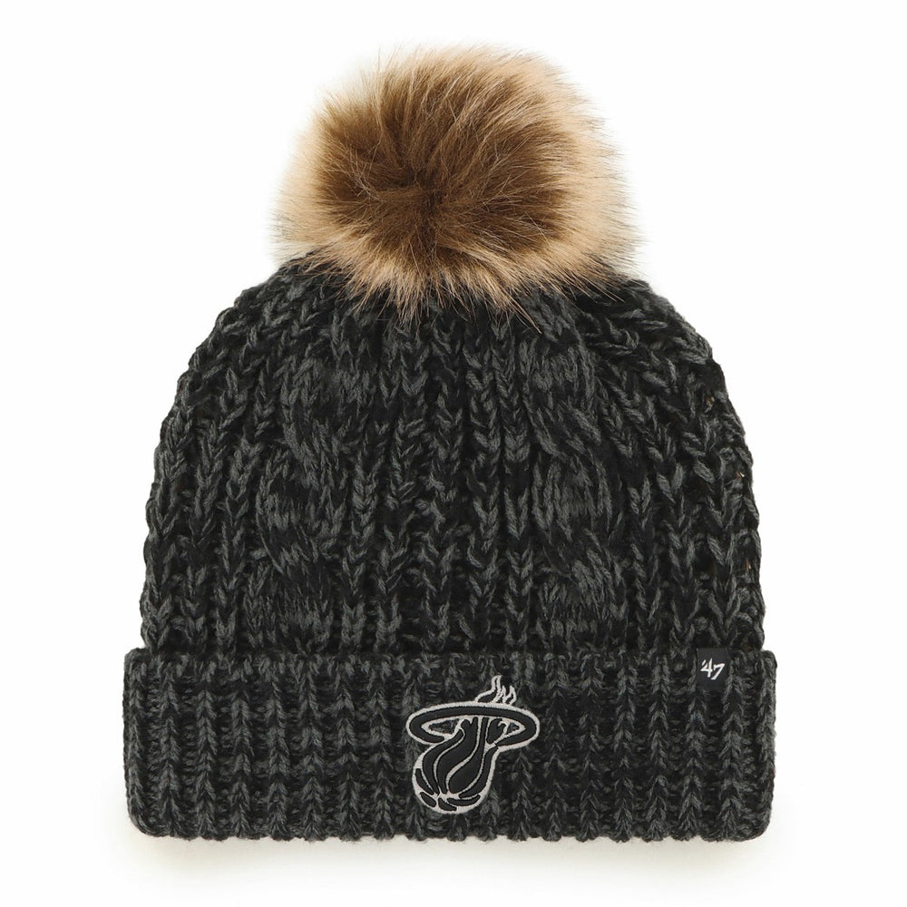 Miami Heat '47 Women's Meeko Cuffed Knit Hat with Pom - Black online