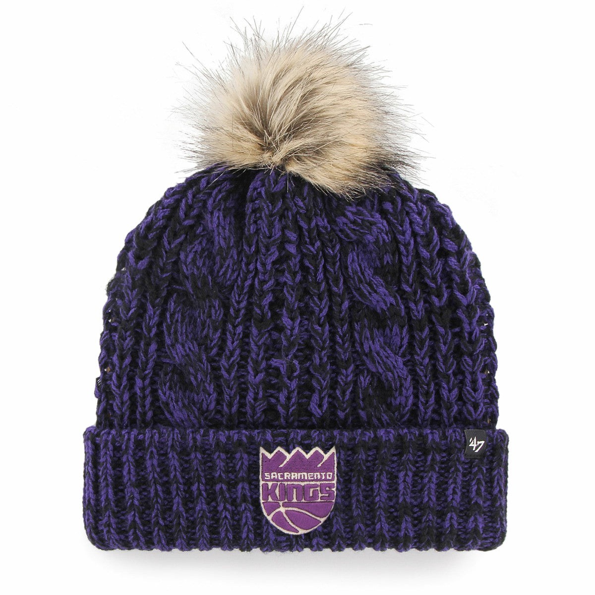 Sacramento Kings '47 Women's Meeko Cuffed Knit Hat with Pom - Purple shop