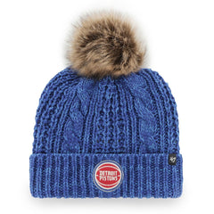 Detroit Pistons '47 Women's Meeko Cuffed Knit Hat with Pom sale - Royal discount
