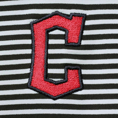 Cleveland Guardians Tommy Bahama Women's Aubrey Stripe Block IslandZone Half-Zip Jacket Black