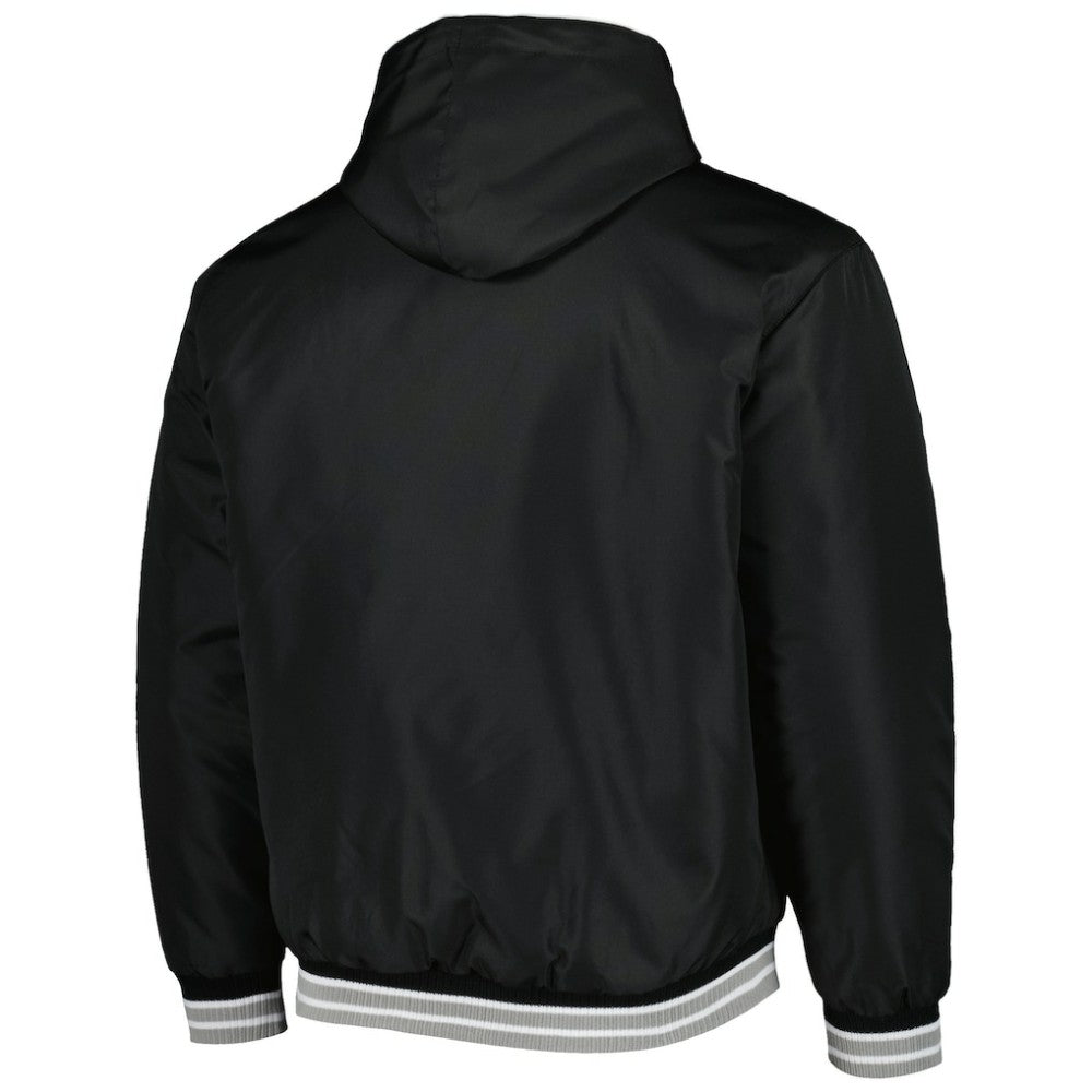 Chicago White Sox JH Design Reversible Fleece Full-Snap Hoodie Jacket Black