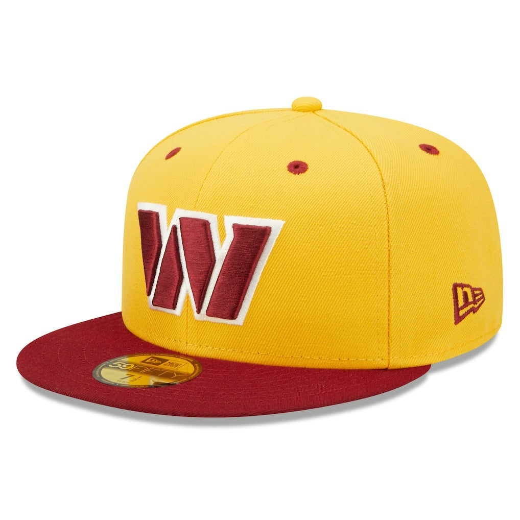 Washington Commanders New Era Flipside 2Tone 59FIFTY Fitted Hat - Gold/Burgundy on sale