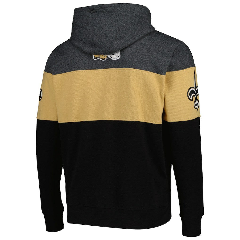 New Orleans Saints Starter Extreme Pullover Hoodie - Black/Heather Gray sale