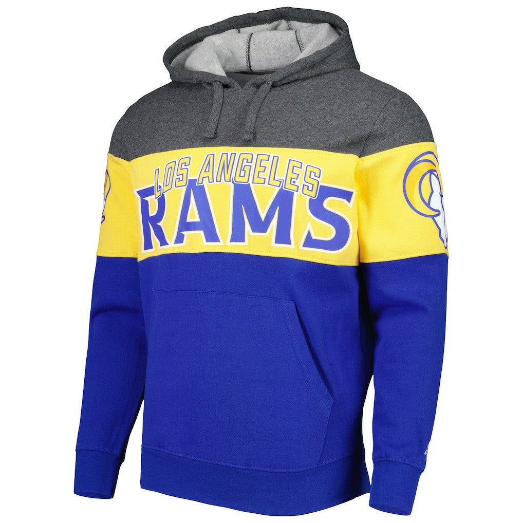 Los Angeles Rams Starter Extreme Pullover Hoodie - Heather Charcoal/Royal discount