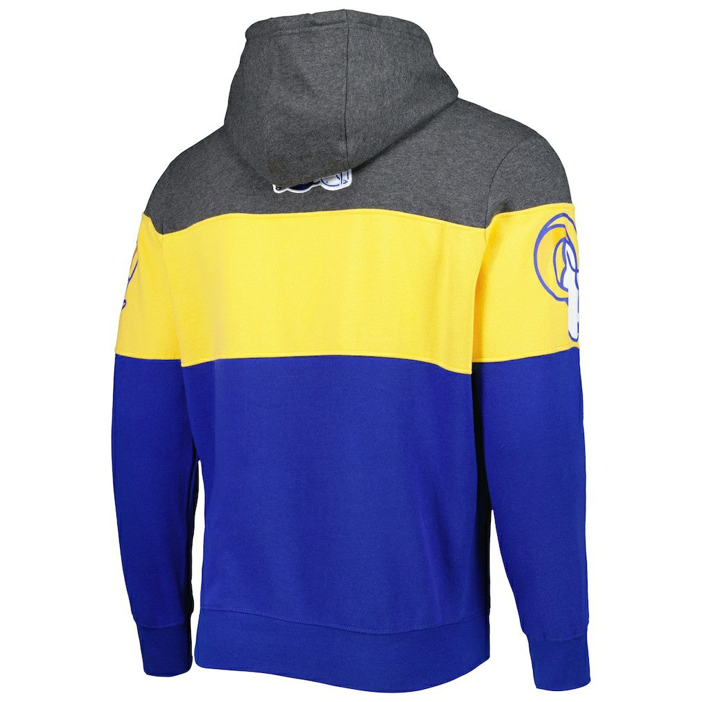 Los Angeles Rams Starter Extreme Pullover Hoodie - Heather Charcoal/Royal discount