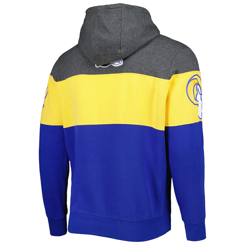 Los Angeles Rams Starter Extreme Pullover Hoodie - Heather Charcoal/Royal discount