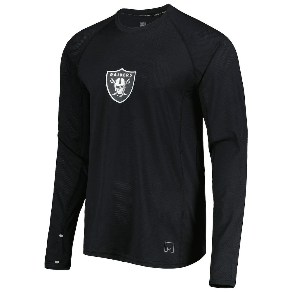 Las Vegas Raiders MSX by Michael Strahan Interval Long Sleeve Raglan T-Shirt - Black sale