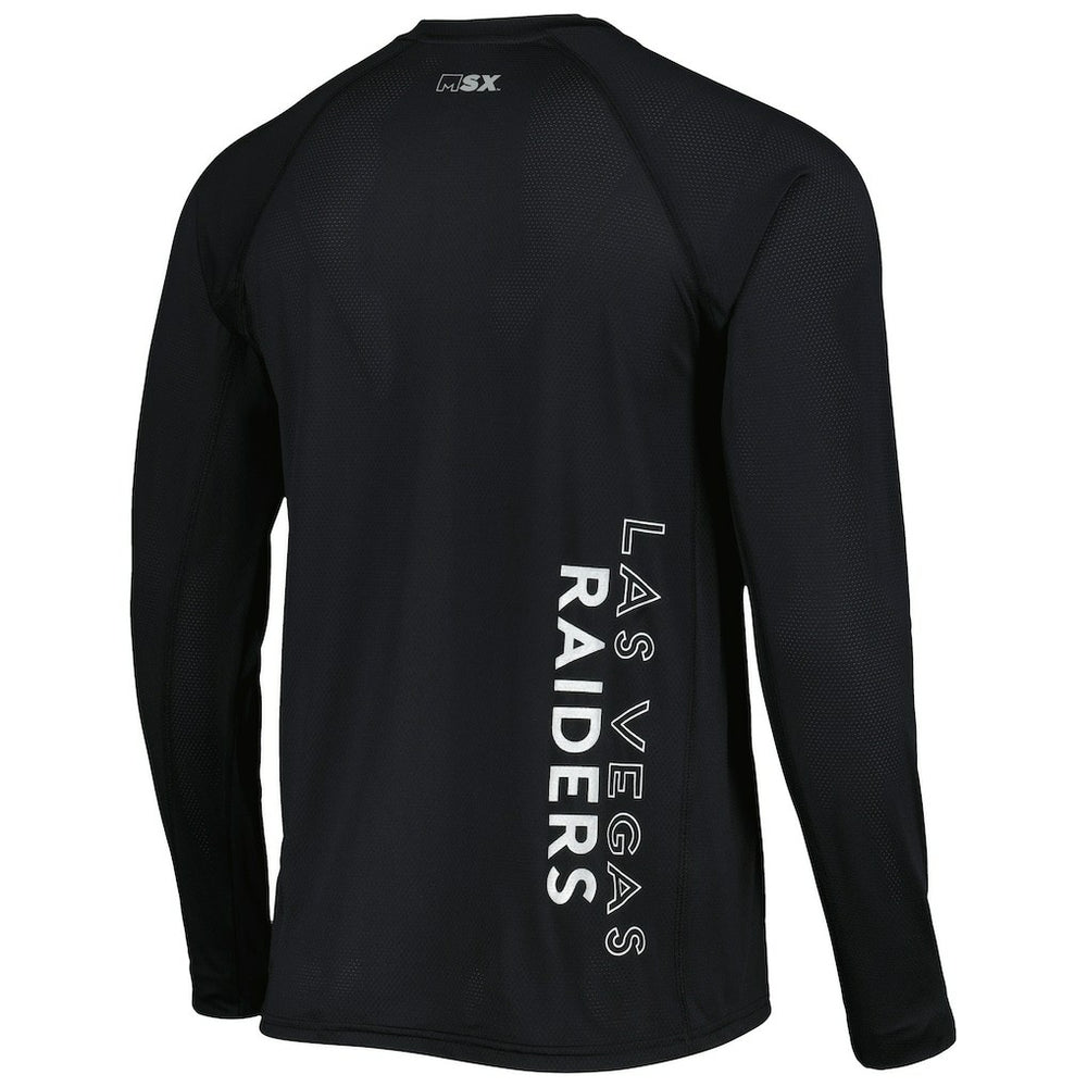 Las Vegas Raiders MSX by Michael Strahan Interval Long Sleeve Raglan T-Shirt - Black sale