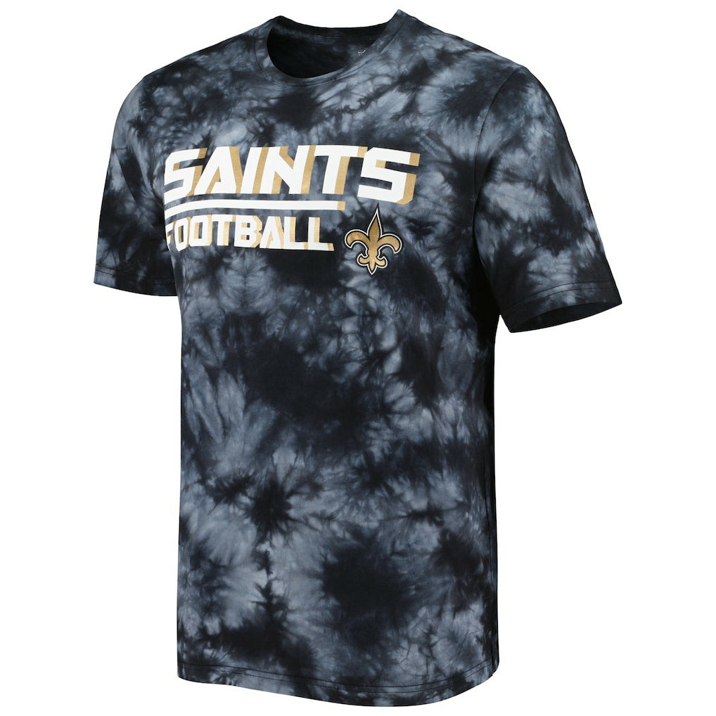 New Orleans Saints MSX by Michael Strahan Recovery Tie-Dye T-Shirt - Black on sale