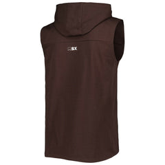 Cleveland Browns MSX by Michael Strahan Relay Sleeveless Pullover Hoodie - Brown for sale