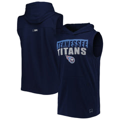 Tennessee Titans MSX by Michael Strahan Relay Sleeveless Pullover Hoodie - Navy discount