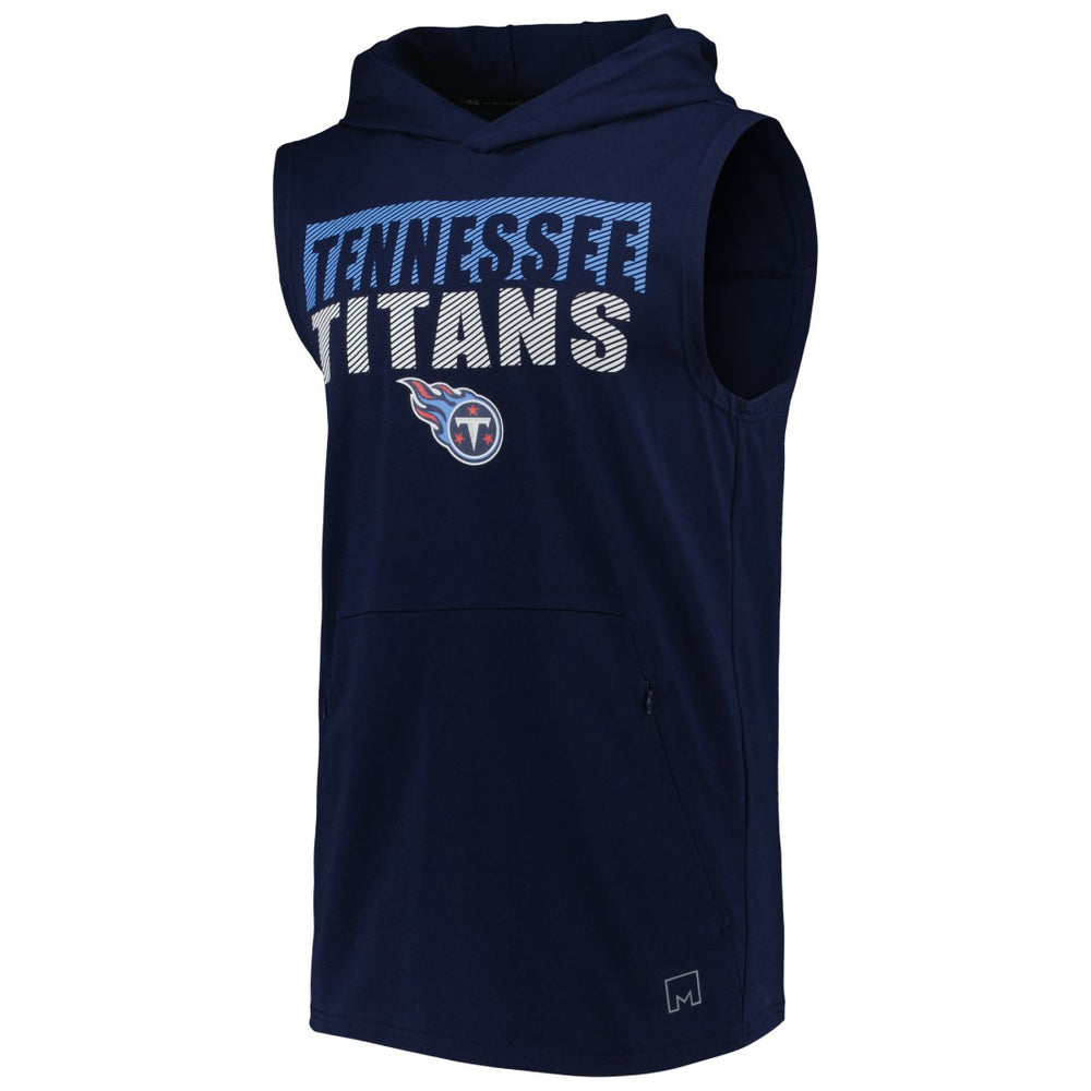 Tennessee Titans MSX by Michael Strahan Relay Sleeveless Pullover Hoodie - Navy discount