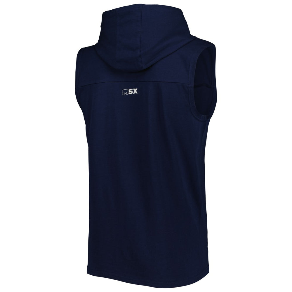Tennessee Titans MSX by Michael Strahan Relay Sleeveless Pullover Hoodie - Navy discount