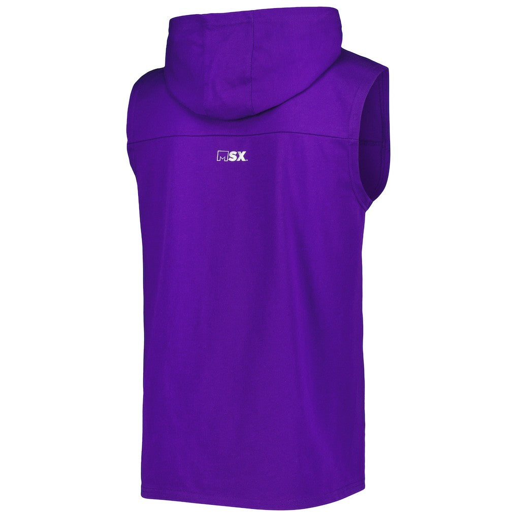 Minnesota Vikings MSX by Michael Strahan Relay Sleeveless Pullover Hoodie - Purple outlet